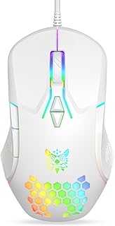 Wired USB Mouse, Computer Mouse with RGB Lighting,…