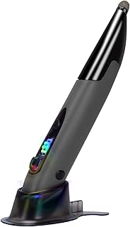 Compare lychee Wireless Optical Pocket Pen Mouse, 2.4GHZ USB Wireless Optical Pen Mouse Handwriting Mini Air Mouse Mice for PC Laptop Notebook Computer Mac Voice&Bluetooth, Grey1 at KSA Price