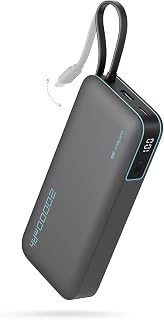 Compare CUKTECH CP25 20000mAh Power Bank, 55W Max with Builtin USBC Cable at KSA Price