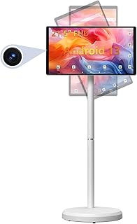 Compare 21.5" Portable Smart TV with Android 13, 1080P Movable Touch Screen Monitor, EDLACertified, 6GB +128GB, 18,000mAh Battery, Rotatable Screen & Adjustable Height, Wireless Casting at KSA Price