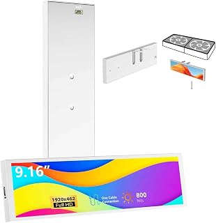 Compare 9.16" Computer Temp Monitor, FHD 1920x462 PC Sensor Panel OneCable ConnectionNo HDMI Needed, Stretched Bar LCD Dynamic Theme Supported, IPS Mini Secondary Screen for CPU RAM HDD Data, Windows Only at KSA Price