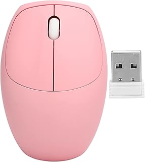 Compare Wireless Mouse, 2.4G USB Ergonomic Computer Mouse Optical Wireless Mouse with Nano Receiver, Superrunning Shape for Right or Left Hand UsePink at KSA Price