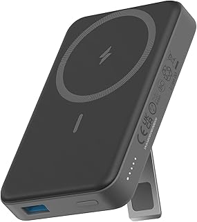 Compare Anker 633 Magnetic Battery, 10,000mAh Foldable Wireless Portable Charger, 20W USBC Power Delivery Power Bank with Stand, MagsafeCompatible for iPhone 1615141312 Series Black at KSA Price