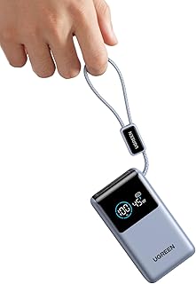 Compare UGREEN 10000mAh PD 45W Mini Power Bank Compatible with Xiaomi 55W, with Builtin USBC Cable, Compact Portable Charger with Digital Display Compatible with Galaxy S26 Ultra Series, iPhone 17 Pro Max at KSA Price