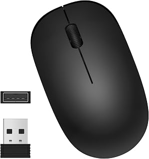 Compare Wireless Laptop Mouse, 2.4G Portable Computer Mouse Mauser Inalámbrico Office Cordless Mice with USB A Receive for Laptop, PC, Desktop, MacBook, Wireless Mice for HP, Dell, Windows at KSA Price