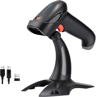 Compare Tera Pro 2D QR Barcode Scanner Wireless with Stand, 3 in 1 Bluetooth & 2.4GHz Wireless & USB Wired, Connect Smartphone Tablet PC with Vibration Alert Model HW0002 at KSA Price