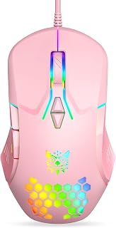 Wired USB Mouse, Computer Mouse with RGB Lighting,…