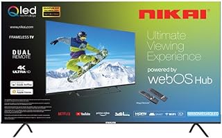 Compare Nikai 60" Inch QLED WebOS 4K Smart UHD TV, HandsFree Voice Control, Dolby Digital, Builtin WiFi, Bluetooth, High Colour Gamut, Effortless Connectivity With Android & Apple Devices NIK60MEU4QLED at KSA Price