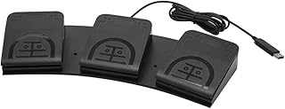 Compare iKKEGOL Upgraded USB Triple Foot Pedal Switch Control 3 Three Key Footswitch Program Customized Computer Keyboard Mouse Game Action HID at KSA Price