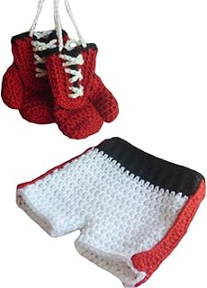 Compare Newborn Photography Prop Infant Baby Boxing Gloves Pant Crochet Costume Knitted Shoot Outfits Knitted for 612 Months Boy at KSA Price