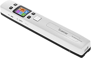 Compare Fawoonu Portable Handheld Wand Document Book Images Scanner 1050DPI Resolution High Speed Scanning A4 Size JPEG PDF Format Colorful LCD Display for Office Business Reciepts at KSA Price