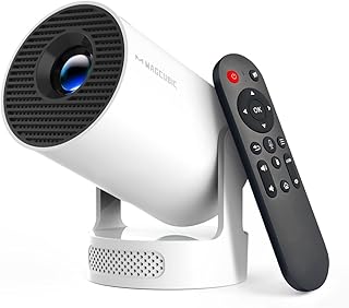 Compare Magcubic Mini Projector 4K support with WiFi 6 and Bluetooth 5.4, 5w Soundbase Speaker, Auto Vertical Keystone 180°Rotatable Portable Proyector for Home Bedroom Outdoor HY300Pro+ at KSA Price