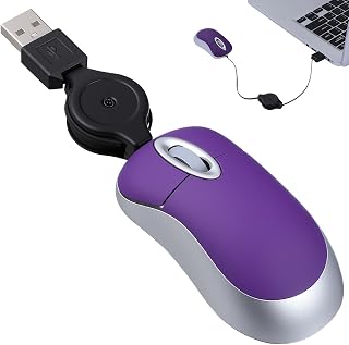 Mini USB Wired Mouse Compact Telescopic Design…