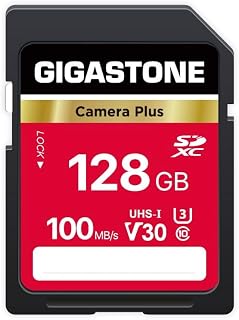 Compare GIGASTONE 128GB SD Card, Camera Plus, UHSI V30 U3 SDXC Memory Card High Speed UHD Video Speed up to 100MBs, Compatible with Digital Camera, with 1 Mini case at KSA Price