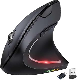 Compare PLNT EASE Ergonomic Wireless Mouse, 3 in1 Bluetooth+USB A+Type C Connection, 5 Levels DPI, Silent 6 Buttons Mouse, 2.4GHz Carpal Tunnel Vertical Mice for Macbook, Laptop Computer Mouse at KSA Price
