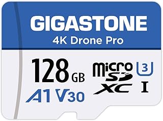 Compare GIGASTONE 128GB Micro SD Card, 4K Drone Pro, MicroSDXC Memory Card for Wyze Cam, Security Camera, DJI Drone or Action Camera, 4K Video Recording, UHSI U3 A1 V30, 100MBs, with Adapter. at KSA Price