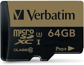 Compare Verbatim 64GB Pro Plus 600X microSDXC Memory Card with Adapter, UHSI V30 U3 Class 10 at KSA Price