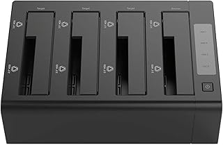 Compare Hard Drive Docking Station 2.53.5 Inch 4 Bay Hard Drive Docking Station USB 3.0 SSD HDD External Hard Drive Enclosure for 2.5 or 3.5in HDD Color : Black, Size : One size at KSA Price