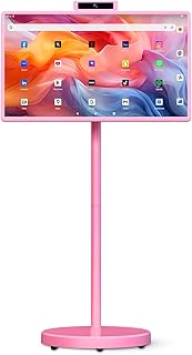 Compare 32" Portable Smart TV with Android 15, 1080P Touch Screen Monitor on Wheels, EDLACertified, 8GB+128GB Storage, 5MP Camera, 10H Playing Time, Rotatable Display, Wireless Casting, Voice Remote Control at KSA Price