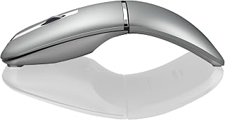 Compare ACOZYKITTEN Arc Bluetooth Mouse, UltraSlim Rechargeable Rotating Wireless Curved Mice, Dual Mode BT5.03.0+2.4G, Portable Travel Mouse for Laptop, PC, Mac, iPad, Tablet, Chromebook  Silver at KSA Price