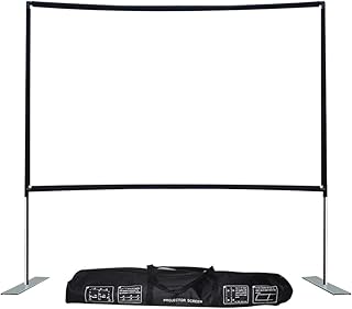 Compare 100120inch Projector Screen HD 16:9 Video Projection Screen with Stable Base 4K Projector Screen for Home Theater Movie Size : 120 inch at KSA Price