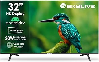 Compare SKYLIVE 80 cm 32 inches BezelLess Smart Android TV SL32S SL4000 2024 Model at KSA Price