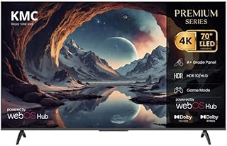 Compare KMC 70 Inch 4K Ultra HD Smart TV, webOS Hub, Shatterproof Double Glass Screen, Indoor Receiver, K25M70298T at KSA Price