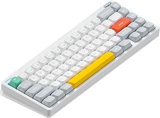 Compare nuphy Halo65 V2 Wireless Mechanical Keyboard with PBT Keycaps, 65% Hot Swappable Custom Gaming Keyboard Compatible with QMKVIA, RGB Backlit,Gasket Structure,BT5.0USBC2.4GHz,WhiteLemon Switches at KSA Price