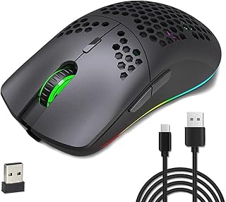 Wireless Gaming Mouse, Lightweight Honeycomb Shell…