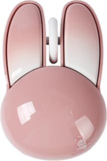 Compare 2.4G Wireless Mouse, Cute Rabbit Shape Bluetooth Mouse Small Optical Mice 1200DPI USB Mouse, Kawaii Computer Mouse for Small Hands Kids Women, Pink at KSA Price