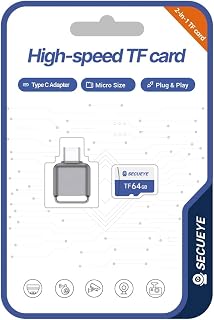 SECUEYE 64GB TF Memory Card with Type C Adapter…