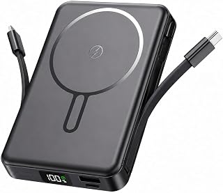 Compare 10000mAh Magnetic Power Bank with Dual Cables, 22.5W Fast Charging at KSA Price