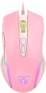Compare PHNIXGAM Wired Gaming Mouse, Ergonomic RGB Computer Mouse with RGB Backlight, Adjustable DPI UP to 6400, 7 Programmable Buttons for Windows Vista Linux Pink at KSA Price