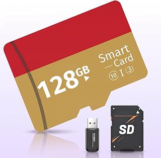 128GB Micro SD Card with Reader & Adapter – C10…