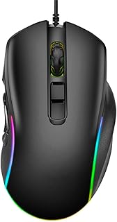GOWENIC Gaming Mouse, RGB Macro Define 6 Levels…