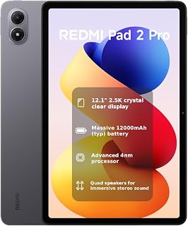 Compare Xiaomi REDMI Pad 2 Pro, 8+256GB, 12.1 Inch 2.5K 120Hz Display, Solid 12000mAh Type Battery, 4nm Processor, Seamless Interconnectivity, Graphite Grey, Charger Not Included at KSA Price
