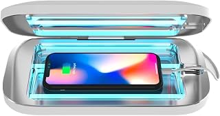 Compare PhoneSoap Pro UV Smart Phone Sanitizer & Universal Cell Phone Charger Box | Patented & Clinically Proven 360Degree UVC Disinfection | Disinfects and Charges All Phones White at KSA Price