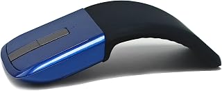 Compare Bluetooth Arc Touch Travel Mouse Foldable Slim and Portable Mini Wireless Computer Mouse Folding Optical Mice for Microsoft Laptop Notebook Tablet  Black & Blue at KSA Price