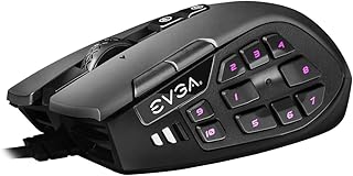 Compare EVGA X15 MMO Gaming Mouse, 8k, Wired, Black, Customizable, 16,000 DPI, 5 Profiles, 20 Buttons, Ergonomic 904W115BKK3 at KSA Price