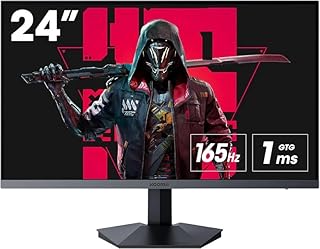 Compare KOORUI Monitor Gaming, 24 Inch Computer Screen HDMI, 165Hz, 1080p, 1ms, IPS, FreeSync, Compatible Gsync, Tilt Adjustable, Eye Care, VESA Wall Mountable FHD 1920x1080, DisplayPort Black at KSA Price