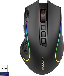 E-YOOSO 8000 DPI 6 RGB Backlit Wireless Bluetooth…