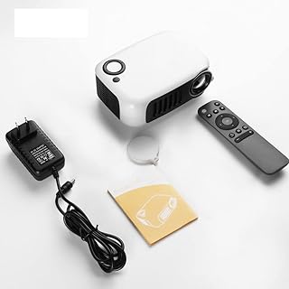 Compare Portable Projector, Mini Projector A2000 360 * 240 1080P Supported 3.5mm Portable USB Video Proyector Home Media Player Gift Movie Beamer Color : White at KSA Price