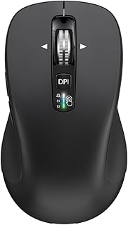 Compare L360 Wireless Bluetooth Mouse USB + BT1 + BT2, Full Size Design, Adjustable DPI, 4Way Scrolling, MultiDevice Silent Mouse for Computer, Laptop, Tablet, Smartphone Black at KSA Price