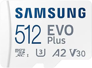 Compare Samsung Evo Plus microSD SDXC U3 Class 10 A2 Memory Card 130MBs with SD Adapter 2021 512GB at KSA Price