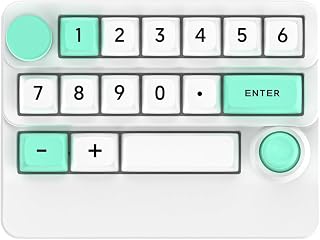Compare Wireless RGB Mechanical Numpad, HotSwap 15Key Macro Pad with Knob & Joystick, TriMode 2.4GBluetoothUSBC for PC Tablet Laptop Phone White at KSA Price