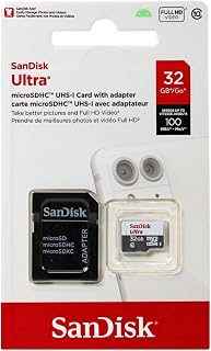 Compare SanDisk 32GB Ultra MicroSDHC UHSI Class 10 Memory Card With Adapter  SDSQUNC032GGN6MA at KSA Price