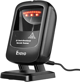 Eyoyo Handsfree 1D 2D Desktop Barcode Scanner,…