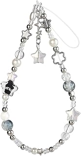 Silver Star Phone Chain Pearl Beaded Phones Charm…