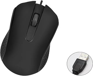 Wired USB Computer Mouse with Ergonomic Design,…