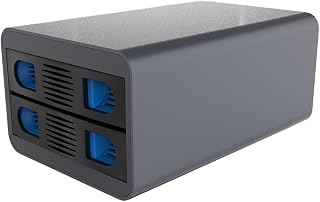 Compare IO Crest 2 Bay Tool Less Tray Hot Swappabe 2.5" 3.5" SATA Non Raid External USB 3.0 Enclosure SYENC50124 at KSA Price